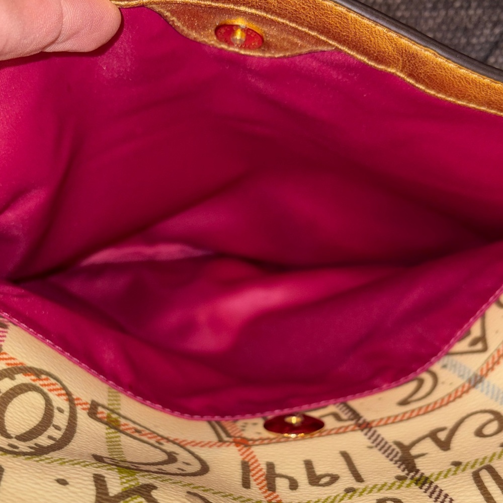 Coach Heritage Tattersall Graffiti Gold Tote Bag - Picture 11 of 12